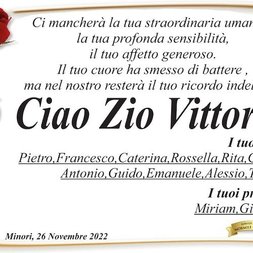 Maiori e Minori piangono per la prematura morte di Vittorio Ferrara