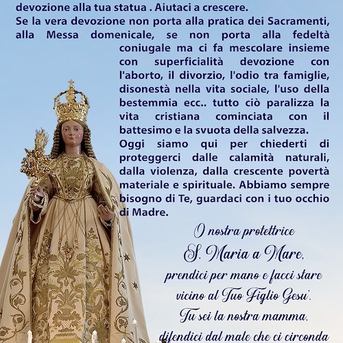 Riflessione di Don Nicola Mammato sulla festa di S. Maria a Mare