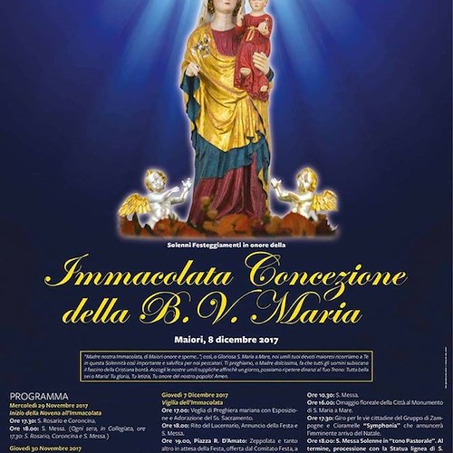 Maiori festeggia l'Immacolata Concezione con l’esposizione dell’antica statua di S. Maria a Mare [PROGRAMMA]