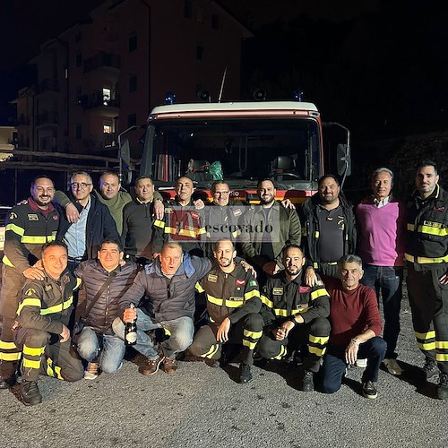 Maiori, il capo reparto dei Vigili del Fuoco Salvatore Capone va in pensione dopo 33 anni di servizio