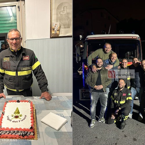Maiori, il capo reparto dei Vigili del Fuoco Salvatore Capone va in pensione dopo 33 anni di servizio