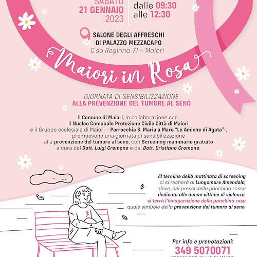 "Maiori in Rosa", 21 gennaio screening mammari gratuiti a Palazzo Mezzacapo