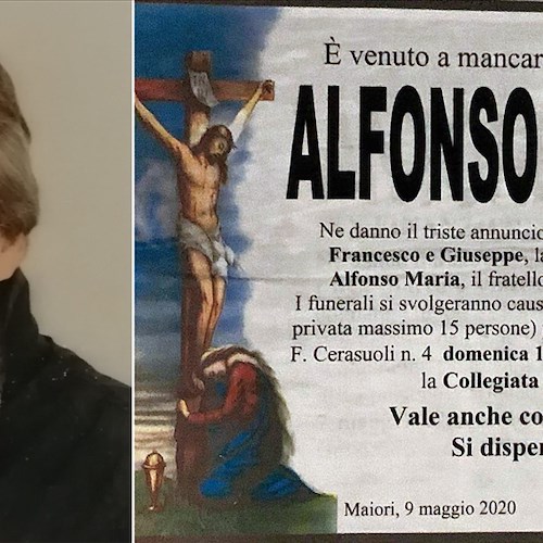 Maiori, lutto per la scomparsa di Alfonso Guadagno