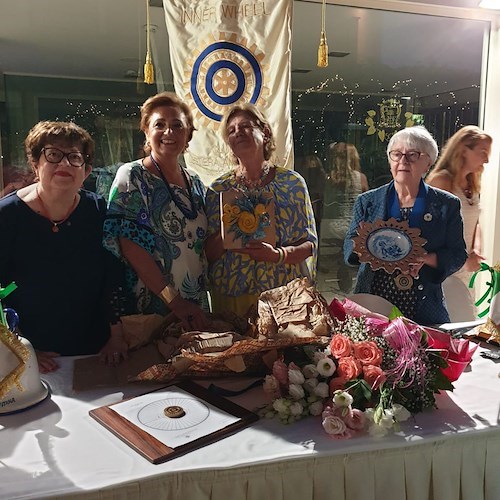 Maiori, passaggio di consegne nell'Inner Wheel Club Costiera Amalfitana: il nuovo presidente è Margherita Anastasio