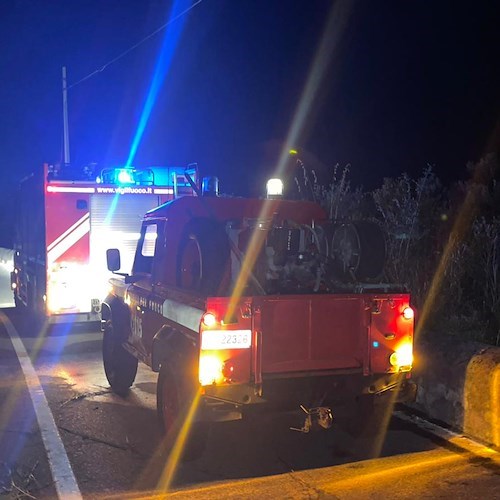 Maiori. Principio d'incendio a Capo d'Orso