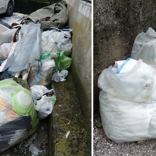 Maiori, rifiuti ammassati da oltre un mese in Via Trapulico