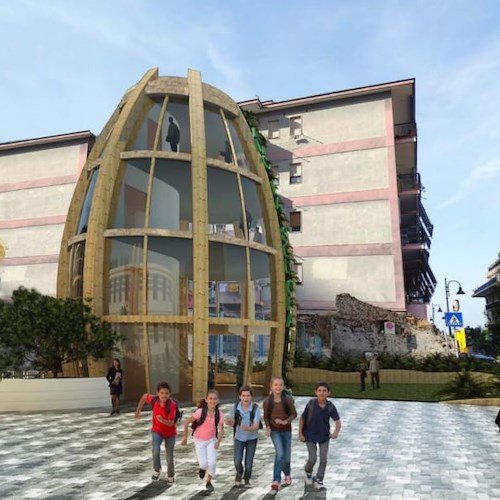 Maiori, scuola di Via De Jusola "riutilizzabile" al 65%: ecco l'ultimo progetto, “Torre Scola” [FOTO]