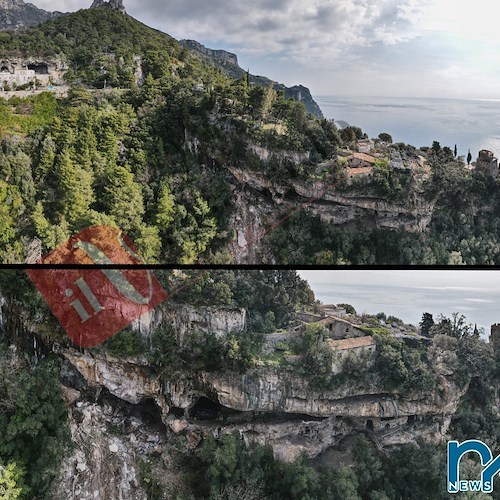 Maiori, smottamento a Santa Maria de Olearia: ecco le foto e il video realizzati col drone