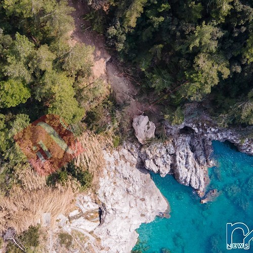 Maiori, smottamento a Santa Maria de Olearia: ecco le foto e il video realizzati col drone