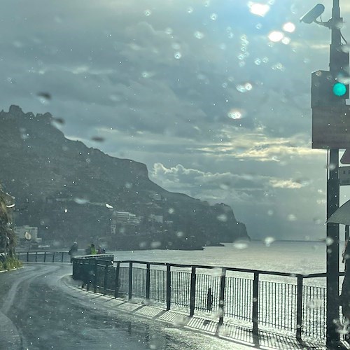 Maltempo, da stasera allerta meteo arancione anche in Costa d'Amalfi