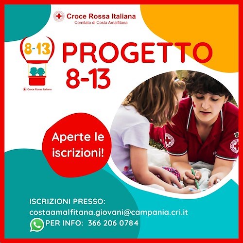 “Mano nella Mano con la CRI”, la Croce Rossa Costa Amalfitana apre ai ragazzi dagli 8 ai 13 anni