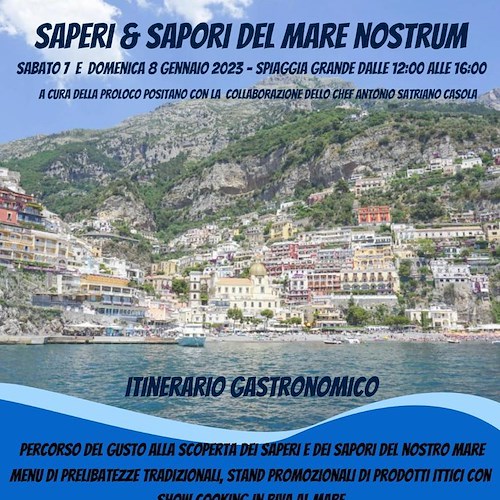 "Mare Folk", 7 e 8 gennaio a Positano un evento gastronomico con musica live in Spiaggia Grande
