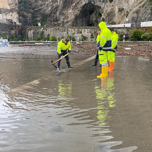 Mareggiate e nubifragi in Costiera Amalfitana: monitoraggio e prevenzione hanno ridotto i disagi [FOTO]