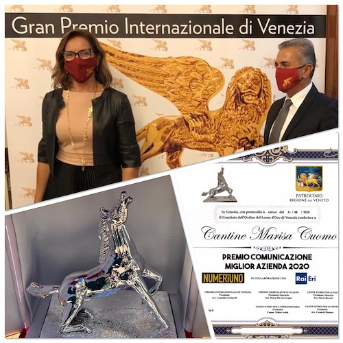 Marisa Cuomo al Premio Internazionale di Venezia: dopo il Leone d'Oro ecco il Premio Comunicazione