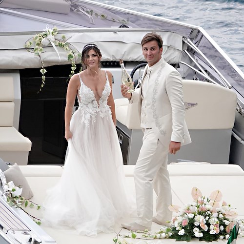 Giorgia e Pierpaolo in barca<br />&copy; Gianni Riccio