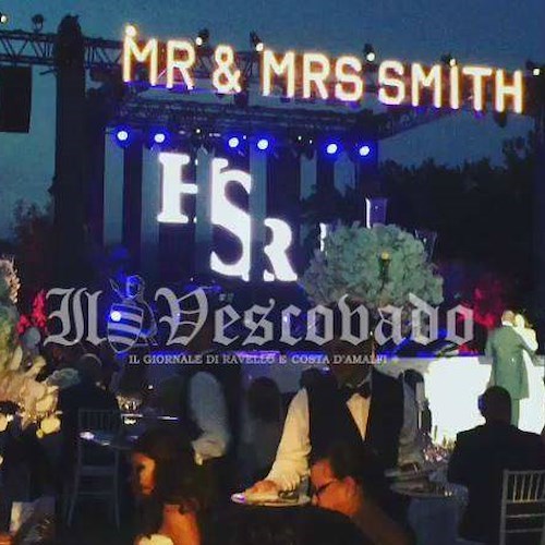 Matrimonio stellare di Ravello, per Mr & Mrs Smith un "sì" da super star /FOTO