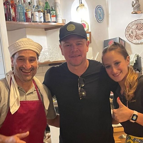 Matt Damon torna in Costiera Amalfitana, per il noto attore cena ad Amalfi 