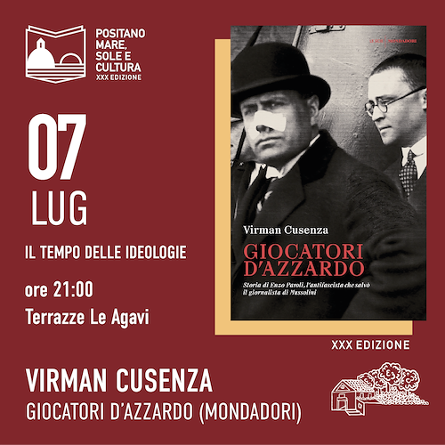 Maurizio de Giovanni, Virman Cusenza e Domenico De Masi ospiti della rassegna letteraria "Positano Mare, Sole e Cultura"