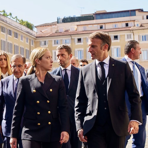 Il Presidente Meloni incontra il Presidente Macron<br />&copy; Governo