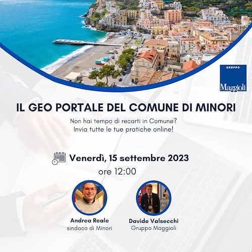 Minori, 15 settembre la presentazione al pubblico del GeoPortale