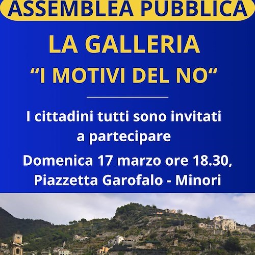 Minori: incontro politico sulla galleria