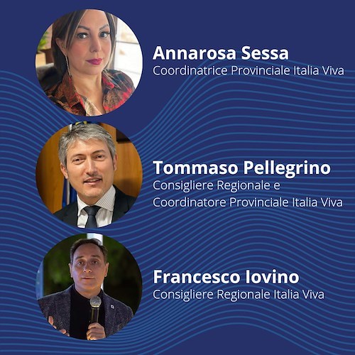 Minori, 19 gennaio l'Assemblea territoriale di Italia Viva Costa d'Amalfi