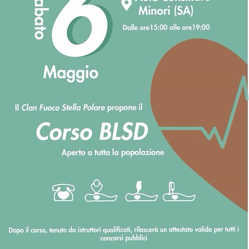 Minori, 6 maggio un corso di primo soccorso per praticare la rianimazione cardiopolmonare