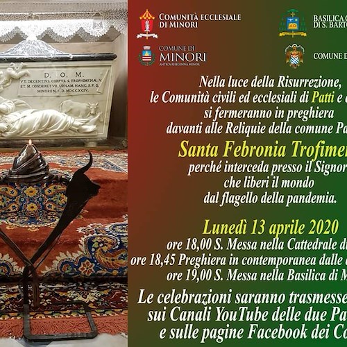 Minori e Patti, stasera una preghiera in comune davanti le Reliquie di Santa Trofimena