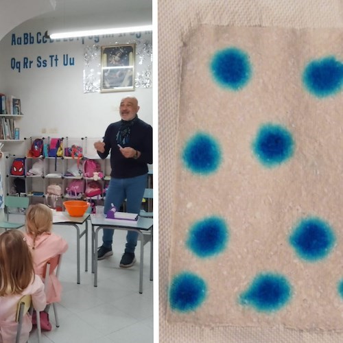 Minori, i bambini della Scuola paritaria imparano a realizzare la carta a mano