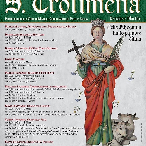 Minori in festa per Santa Trofimena: 5 novembre si ricorda il ritrovamento del corpo sul litorale /PROGRAMMA