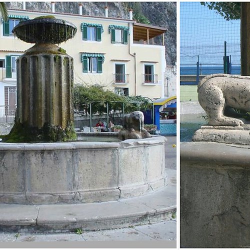 Minori, la fontana "dei leoni" sarà trasferita in Piazza Umberto I
