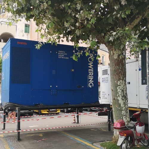 Minori, lavori di somma urgenza alla linea elettrica. Installato un gruppo elettrogeno sul lungomare
