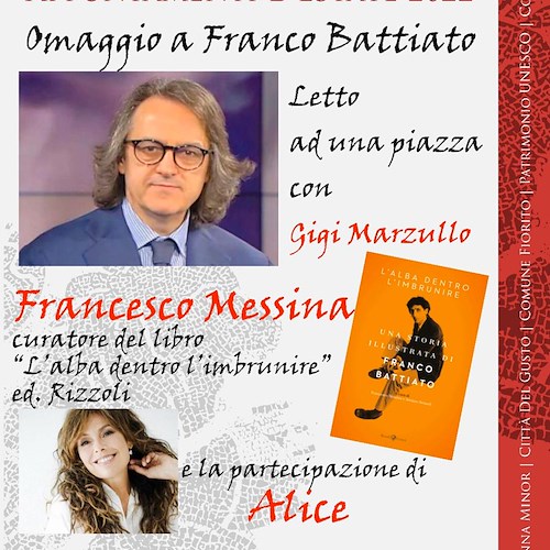 Minori rende omaggio a Franco Battiato, 17 settembre il libro di Francesco Messina e il tributo di Alice