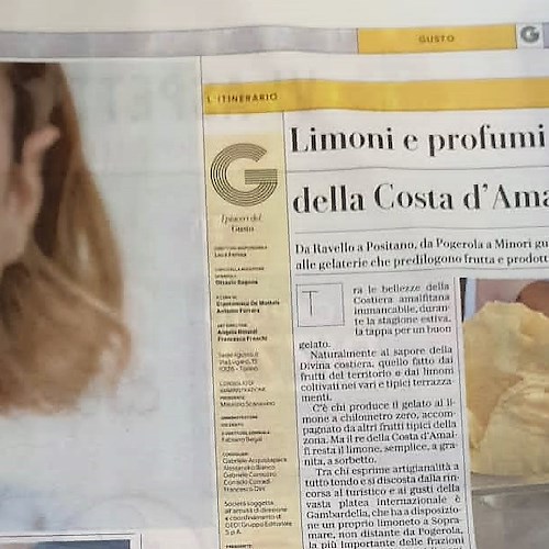 Minori, su “Il Gusto” di Repubblica un elogio al sorbetto al limone di Gambardella