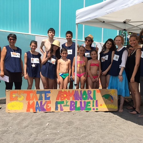 Minori: sulla spiaggia libera riparte il Laboratorio di Educazione ambientale con Campo Internazionale di “Make it Blue”