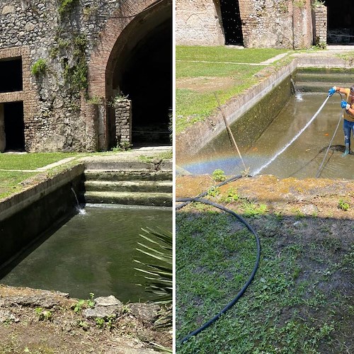 Minori, svuotata e sanificata vasca della Villa Romana