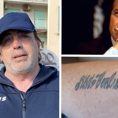 Morte Berlusconi, dalla Costa d'Amalfi il cordoglio di Enzo Mammato: «Ho il suo nome tatuato sulla pelle, addio grande uomo!»