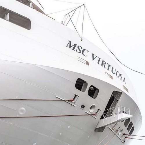 MSC Virtuosa inaugura le crociere nel Regno Unito. A bordo lo stile della Costiera Amalfitana