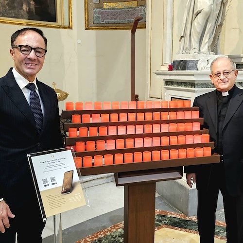 Il primo candeliere digitale in Campania<br />&copy; Fondazione Dominus Jesus
