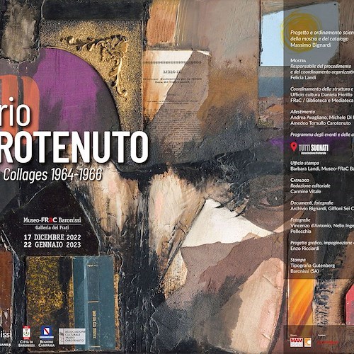 Nel centenario della nascita una mostra sui "Collages" di Mario Carotenuto nella Galleria dei Frati di Baronissi