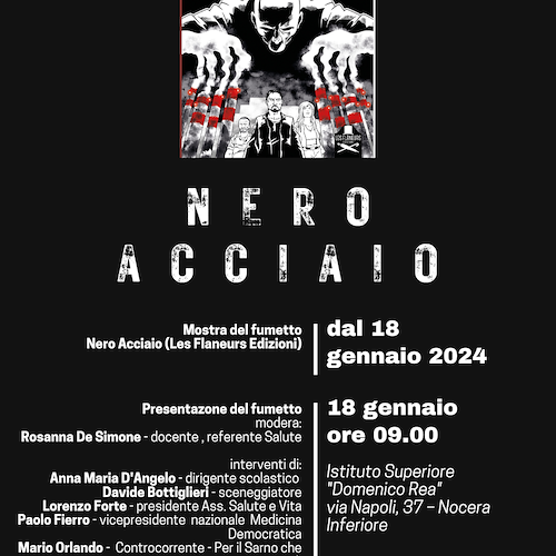 "Nero Acciaio": il fumetto contro i disastri ambientali al Liceo Domenico Rea di Nocera Inferiore