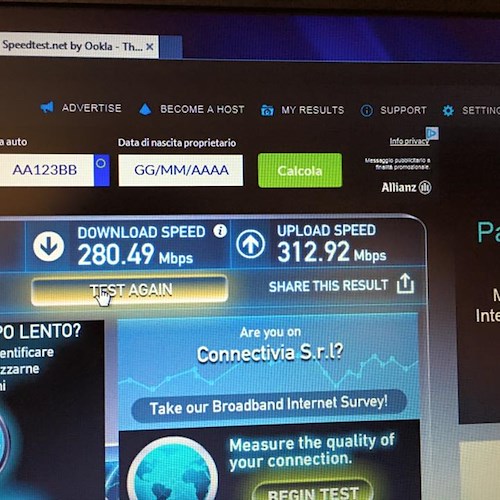 Nuovi standard di velocità per le connessioni internet in Costiera Amalfitana 