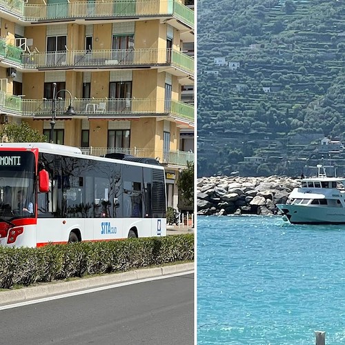 Nuovo servizio navetta per Tramonti e Ravello: spostarsi in Costiera diventa più facile grazie al sistema “bus + traghetti”