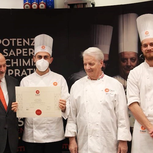 Nuovo traguardo per Michele Zuppardi, il pasticcere di Minori alla scuola dei mestieri del gusto di CAST Alimenti