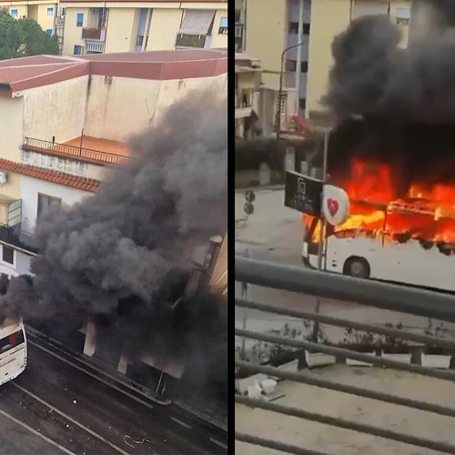 Paganese-Casertana: incidenti prima della partita, a fuoco bus tifosi ospiti