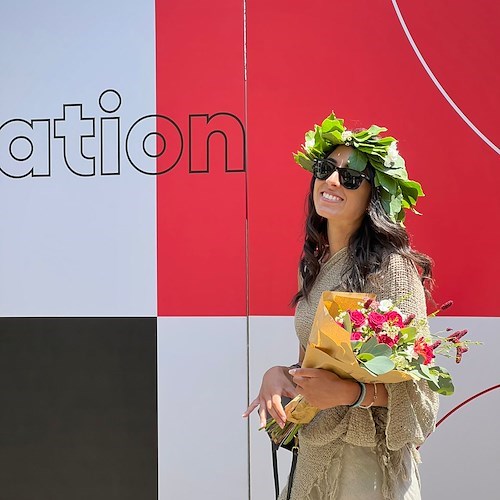 Per Michela D'Amato laurea in Fashion Stylist & Communication con una tesi sulla Moda Positano 