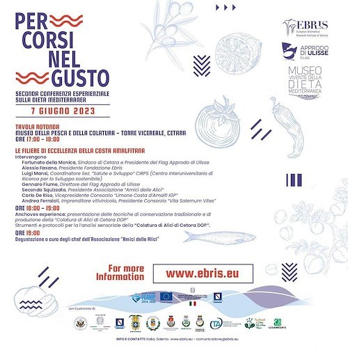 "Percorsi nel gusto", stasera a Cetara un convegno e un momento dimostrativo sulle “filiere di eccellenza della costa amalfitana”