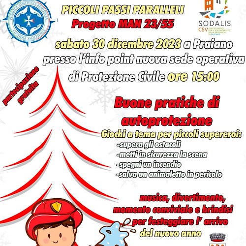 "Piccoli Passi Paralleli": 30 dicembre una giornata di giochi e formazione a Praiano con la P.A. "Resilienza"