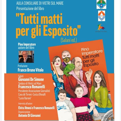 Pino Imperatore presenta il suo libro "Tutti matti per gli Esposito" a Vietri sul mare il 4 giugno 