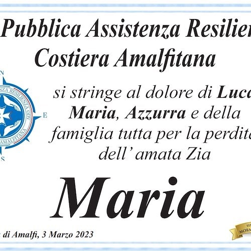 Pogerola di Amalfi piange la scomparsa della signora Maria Gaetana Baldino, vedova Gambardella